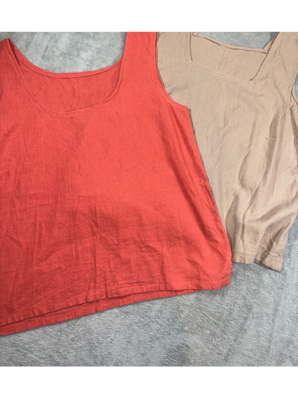 Two linen tank tops